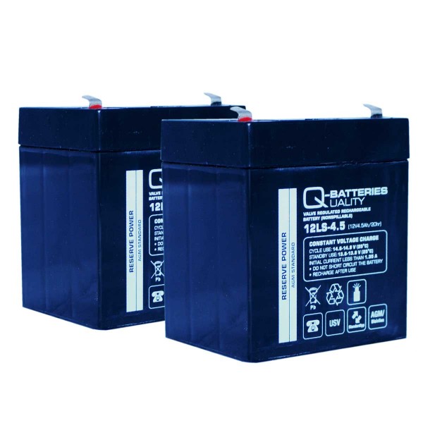 Q-Batteries Ersatzakku für Treppenlifte und Patientenlifter 24V 4,5Ah (2 x12V)