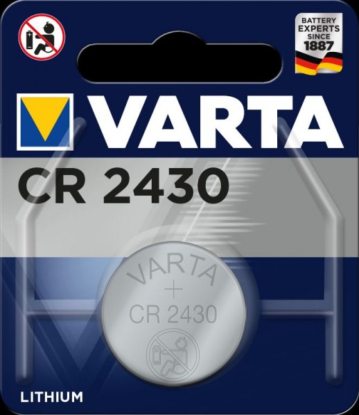 Varta Electronics CR2430 Lithium Knopfzelle 3V (1er Blister)
