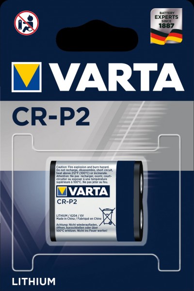 Varta Electronics CR-P2 6V Lithium Professional Electronics Fotobatterie (1er Blister)