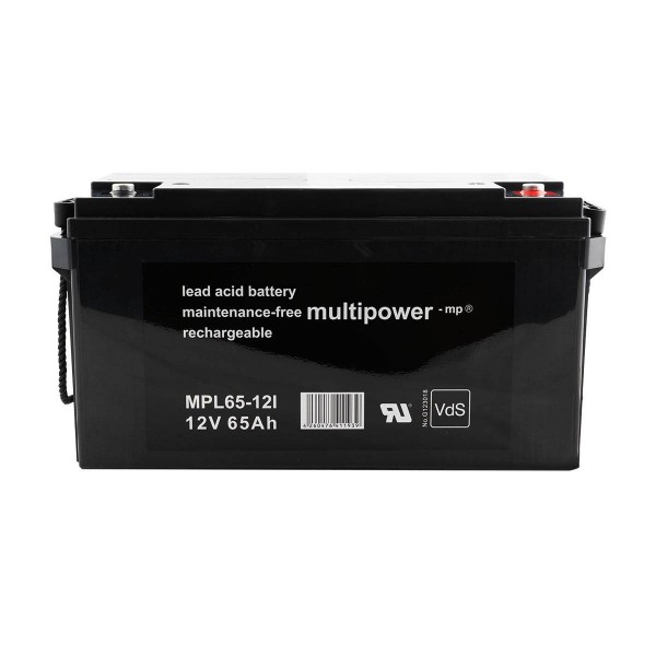 Multipower MPL65-12I/ 12V 65Ah Blei Akku AGM mit VdS Zulassung
