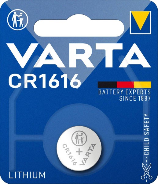 Varta Electronics CR1616 Lithium Knopfzelle 3V (1er Blister)
