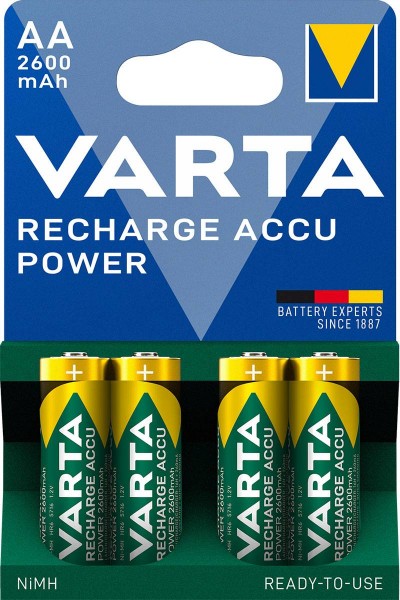 Varta Akku Recharge Accu Power Mignon AA 2600mAh (4er Blister)