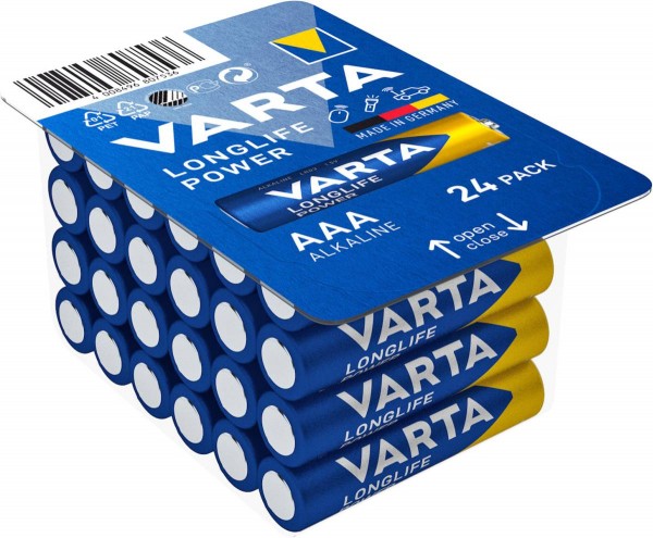 Varta Longlife Power Micro AAA Batterie 4703 LR03 Big Box (24er)