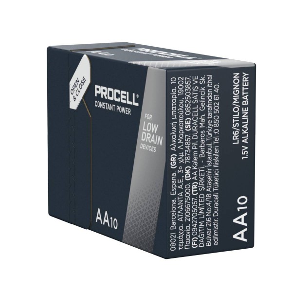 Duracell Procell Constant Alkaline LR6 Mignon AA Batterie MN 1500 1,5V 10 Stk. (Box)
