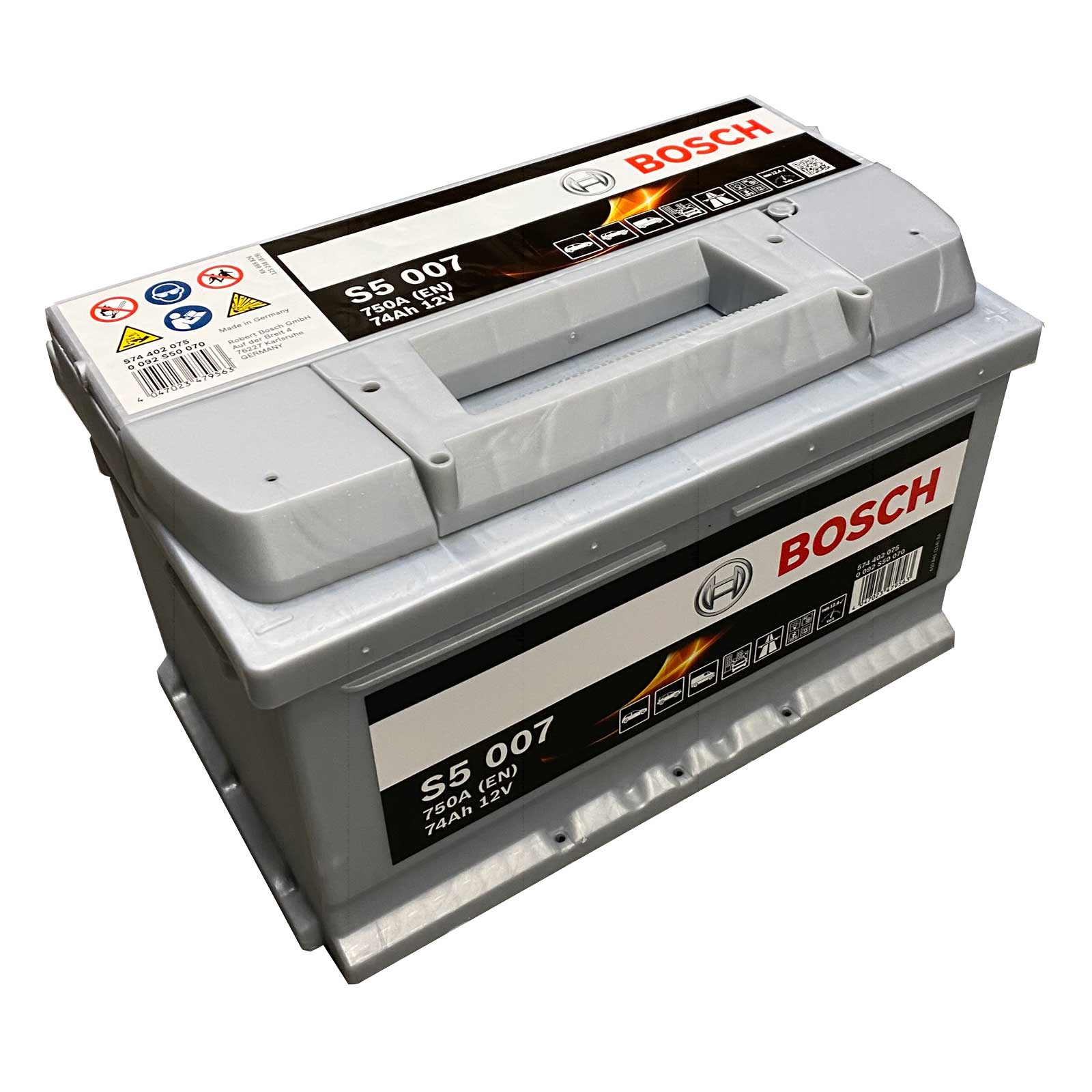 Bosch S5 007 Autobatterie 12V 74Ah 750A, Starterbatterie, Boot, Batterien für