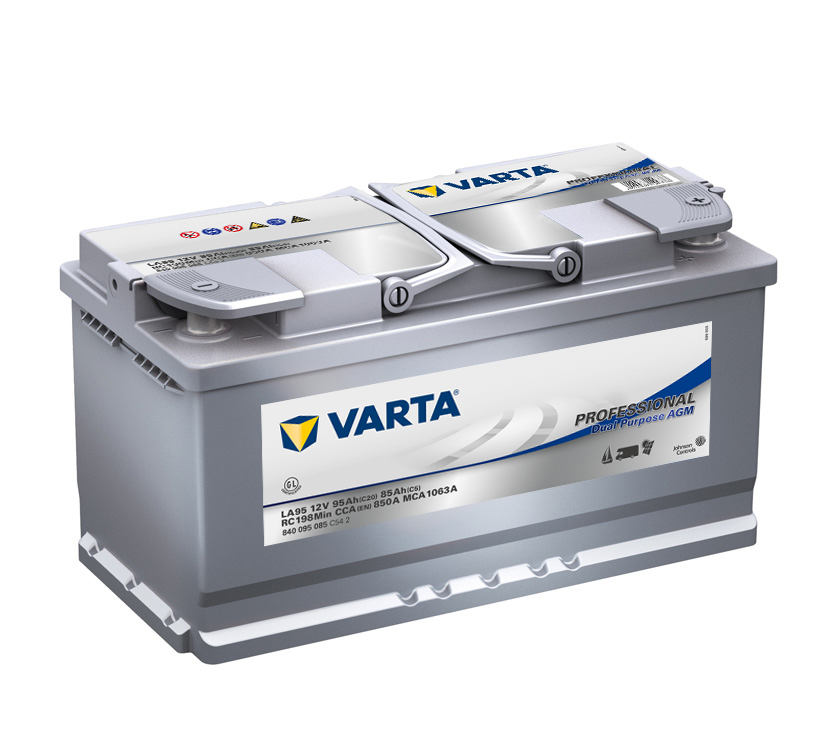 Varta LA95 Professional DP AGM Batterie 12V 95Ah 850A 840095085, AGM  Batterien, Akku & Batterien