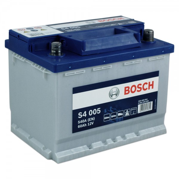 Bosch S4 005 Autobatterie 12V 60Ah 540A, Starterbatterie