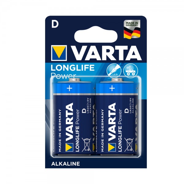 Varta Longlife Power Mono D Batterie 4920 LR20 (2er Blister)
