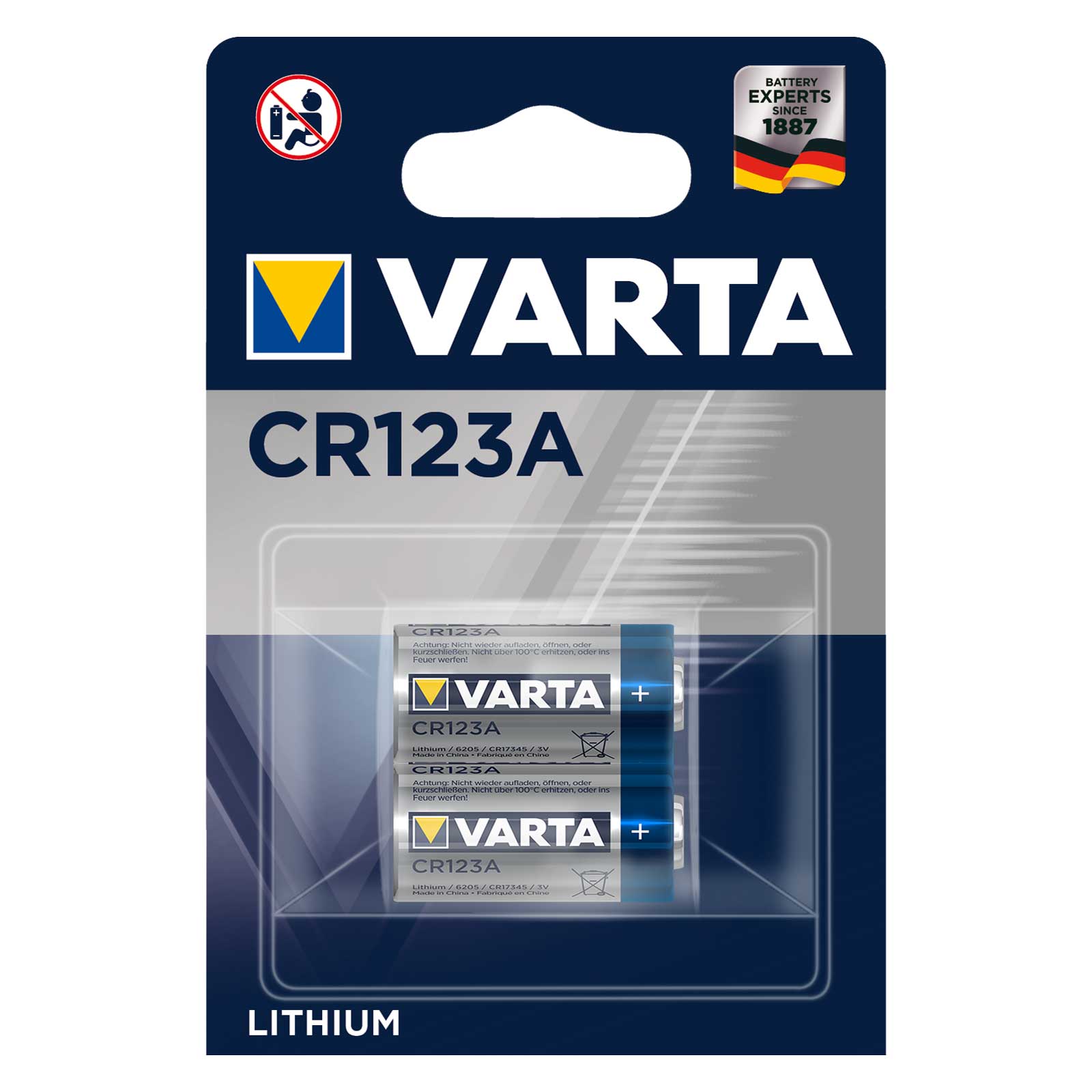 8 x Varta Professional Lithium Foto Photo Batterie CR123 A 3V im 2er Blister
