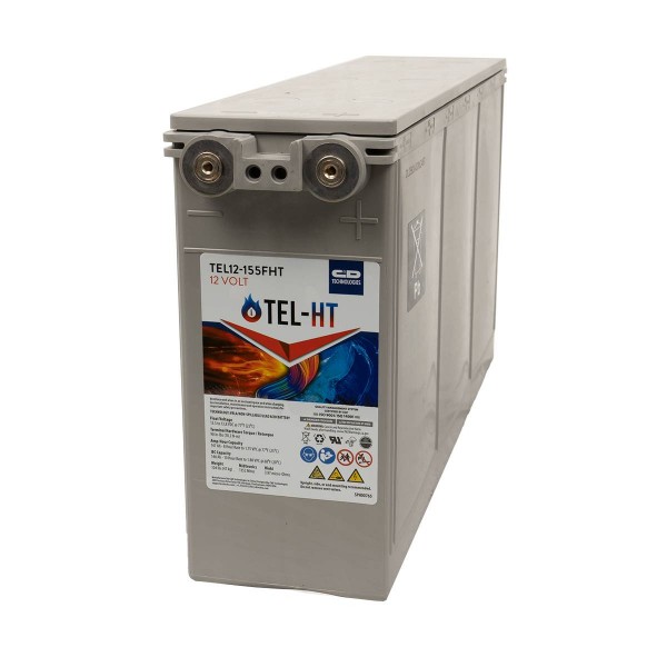 C&D TEL12-155FHT High Temperature 12V 148Ah (10h) AGM Batterie