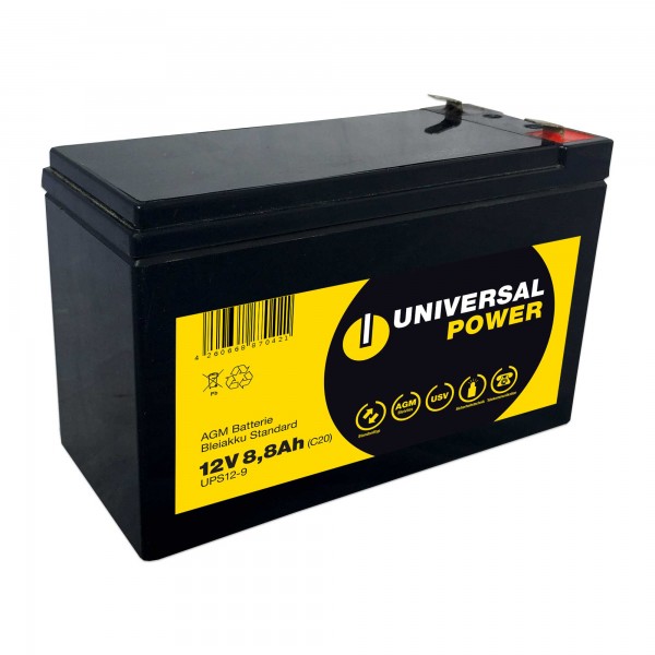 Universal Power AGM UPS12-9 12V 8,8Ah AGM Batterie USV Akku wartungsfrei