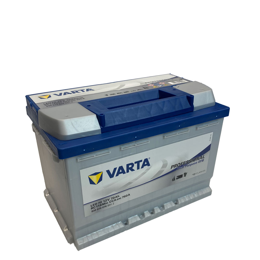 VARTA N70 Blue Dynamic EFB 12V 70Ah 760A Autobatterie Start-Stop 570 500  076, Starterbatterie, Boot, Batterien für