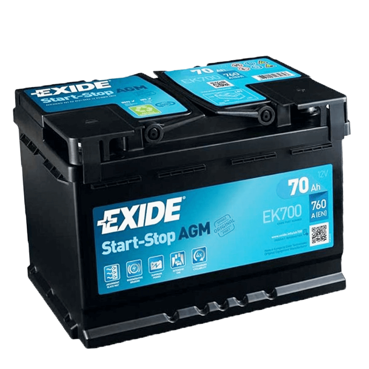 Exide EB802. Starterbatterie Exide 80Ah 12V