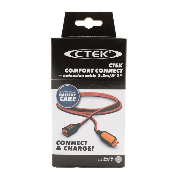 CTEK Comfort Connect Extension 2,5m Verlängerungskabel für alle Ladegeräte  bis 10A, Ladegeräte aller Art, Zubehör