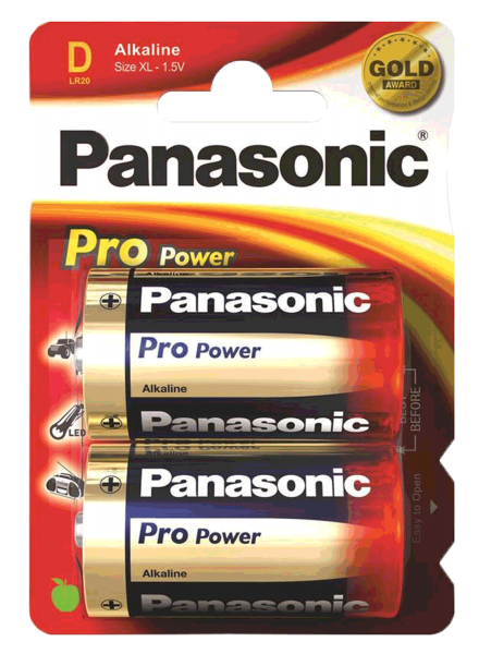 Panasonic Pro Power LR20 Mono D Alkaline Batterie (2er Blister)