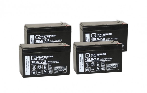 Ersatzbatterie für Effekta USV-Anlage Serie MT1500/RM 7,2Ah 4 Stk.