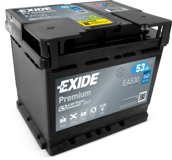 Exide EA530 Premium Carbon Boost 12V 53Ah 540A Autobatterie