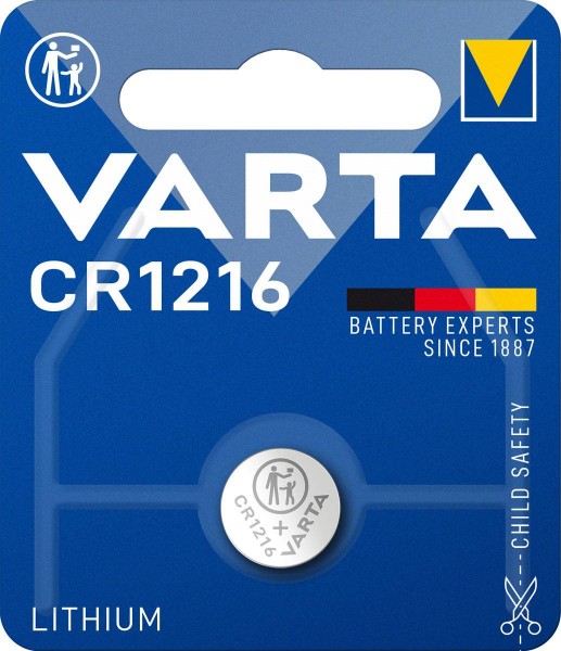 Varta Electronics CR1216 Lithium Knopfzelle 3V (1er Blister)