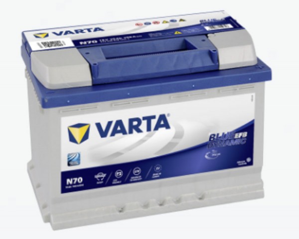 VARTA N70 Blue Dynamic EFB 12V 70Ah 760A Autobatterie Start-Stop 570 500 076