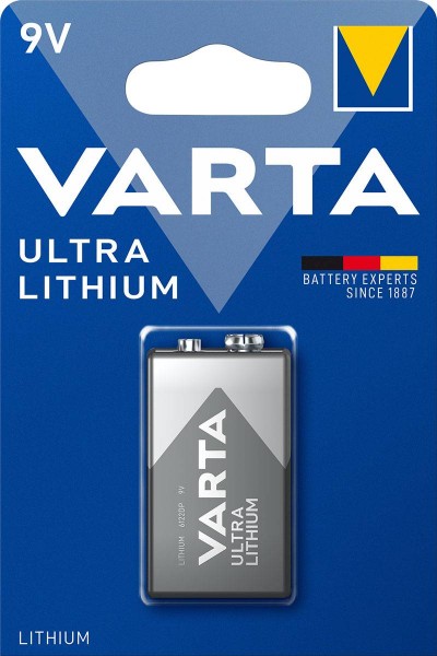 Varta Ultra Lithium 9V Block Batterie (1er Blister)