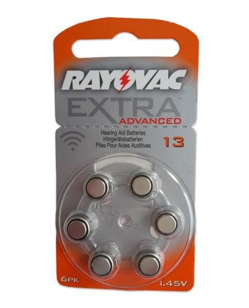 Rayovac Extra Advanced 13 PR48 Hörgeräte Batterie (6er Blister)