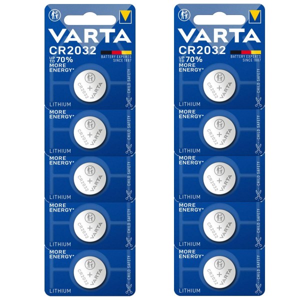 Varta Electronics CR2032 Lithium Knopfzelle 10er Pack