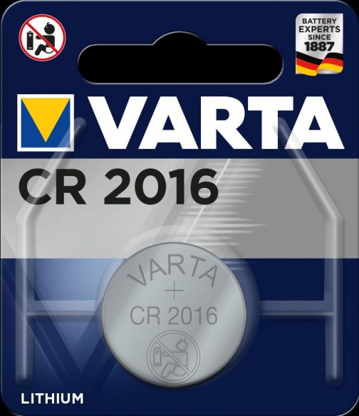 Varta Electronics CR2016 Lithium Knopfzelle 3V (1er Blister)