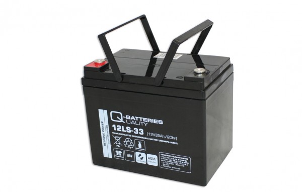 Q-Batteries 12LS-33 / 12V - 35Ah Blei Akku Standard-Typ AGM - 10 Jahres-Typ