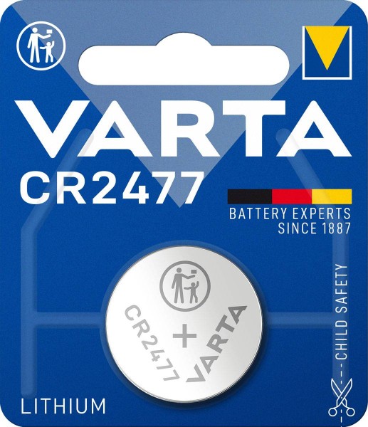 Varta Electronics CR2477 Lithium Knopfzelle 3V (1er Blister)