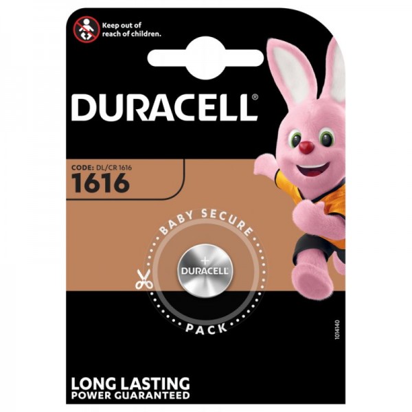Duracell Lithium CR1616 Knopfzelle (1er Blister) UN3090