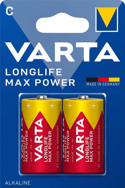 Varta Longlife Max Power Baby C Batterie 4914 LR14 (2er Blister)