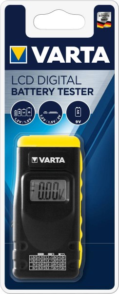Varta Batterietester LCD Digital für Batterie, Akkus und Knopfzellen