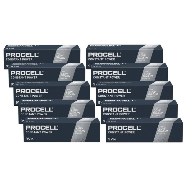 Duracell Procell Constant Alkaline 6LR61 9V Block MN 1604 9V 100 Stk. (Box)