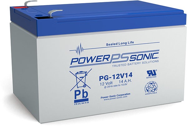 Powersonic PG-12V14 12V 14Ah F1 Blei-Vlies Akku AGM Batterie