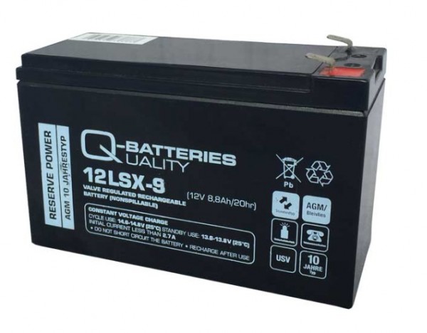 Ersatzbatterie für Effekta USV-Anlage Serie MCI mit 9Ah 8 Stk.
