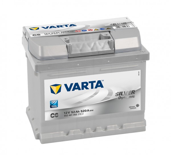 VARTA C6 Silver Dynamic 12V 52Ah 520A Autobatterie 552 401 052
