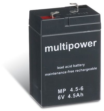Multipower MP4,5-6 / 6V 4,5Ah Blei Akku AGM