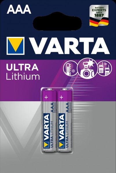 Varta Ultra Lithium L92 Micro AAA Batterie (2er Blister)