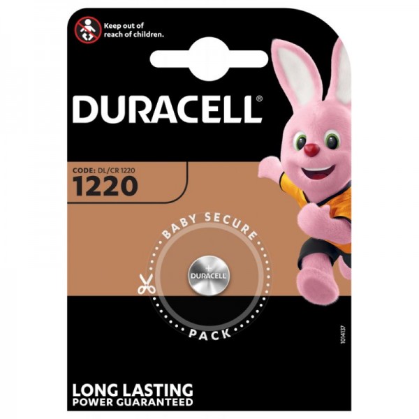 Duracell Lithium CR1220 Knopfzelle (1er Blister) UN3090