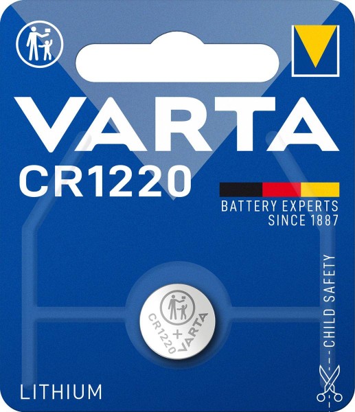 Varta Electronics CR1220 Lithium Knopfzelle 3V (1er Blister)