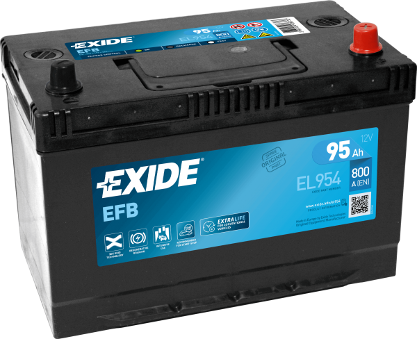Exide EL954 Start-Stop EFB 12V 95Ah 800A Autobatterie, Starterbatterie, Boot, Batterien für