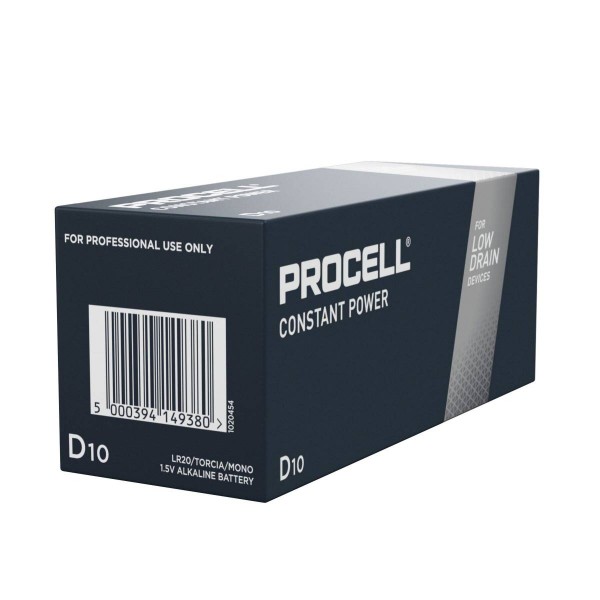 Duracell Procell Constant Alkaline LR20 Mono D Batterie MN 1300 1,5V 10 Stk. (Box)