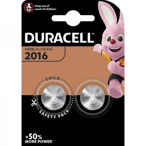Duracell Lithium CR2016 Knopfzelle (2er Blister) UN3090