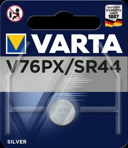 Varta Electronics V76PX Silberoxid Knopfzelle 1,55V 145mAh (1er Blister)