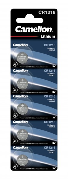 Camelion CR1216 Lithium Knopfzelle (5er Blister)