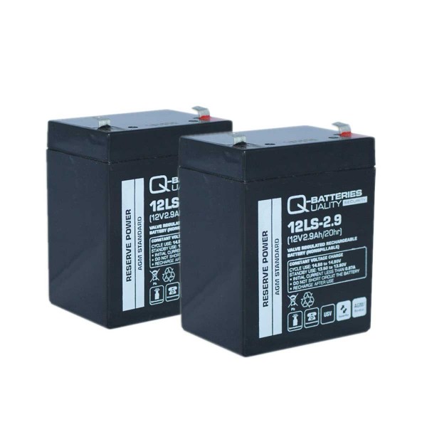 Q-Batteries Ersatzakku für Badewannenlifter und Patientenlifter 24V 2,9Ah (2 x 12V)
