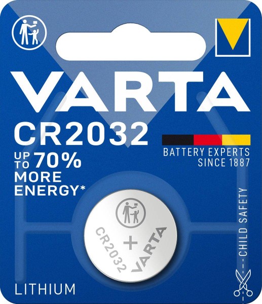 Varta Electronics CR2032 Lithium Knopfzelle 3V (1er Blister)