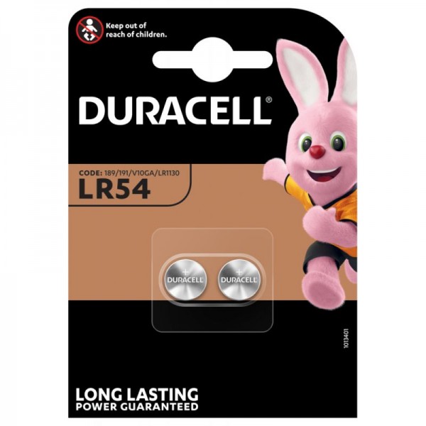 Duracell LR54 Knopfzelle Alkali-Mangan (2er Blister)