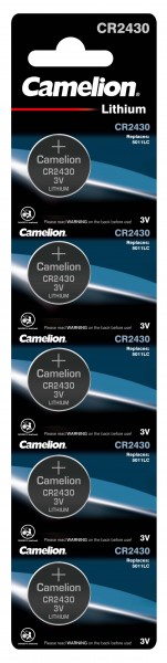 Camelion CR2430 Lithium Knopfzelle (5er Blister) UN 3090 - SV188