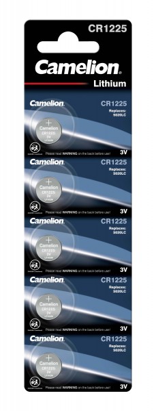Camelion CR1225 Lithium Knopfzelle (5er Blister) UN 3090 - SV188